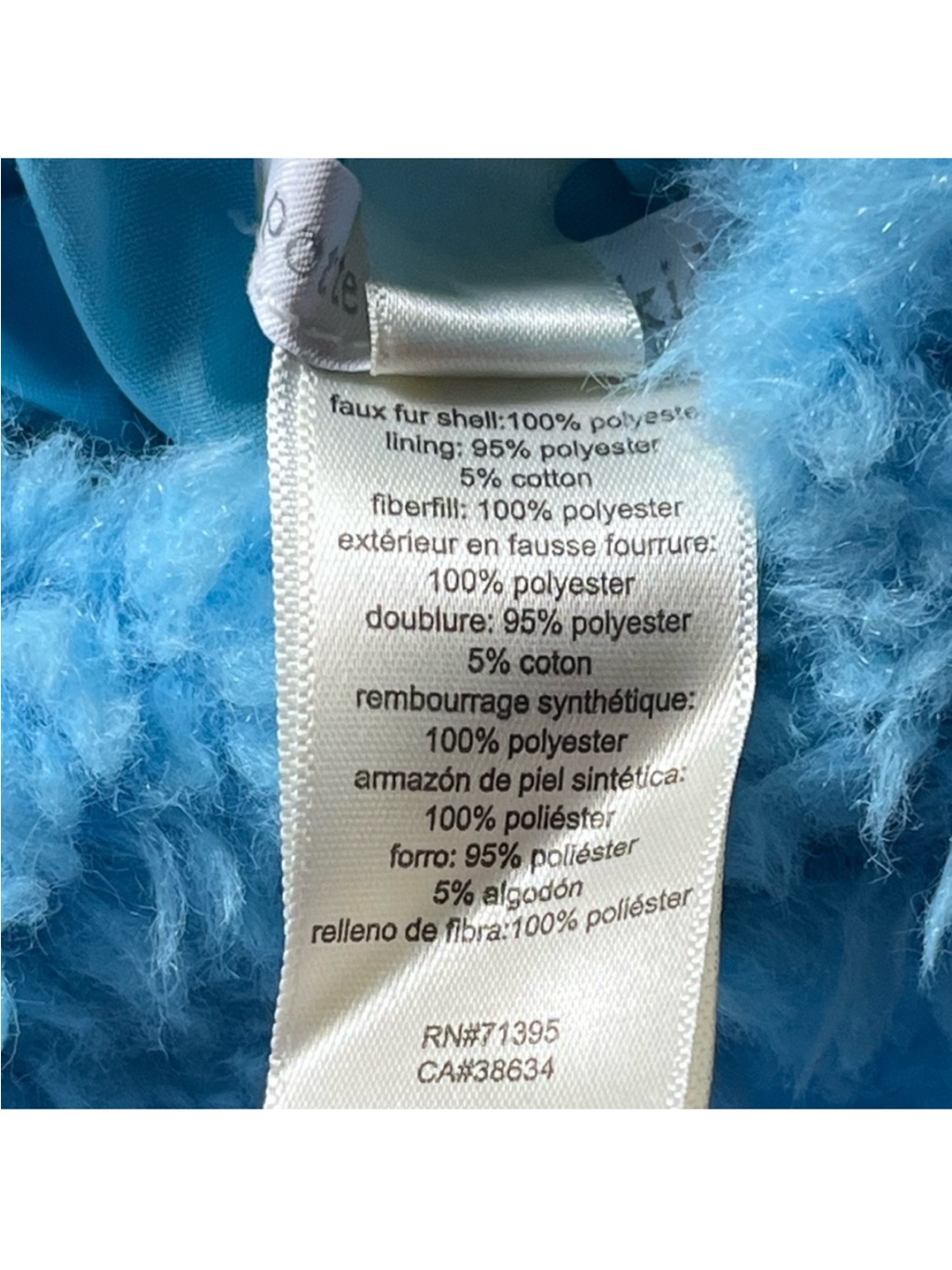 Blue Cozy Fleece Baby One-Piece With Hood — image 8 of 8